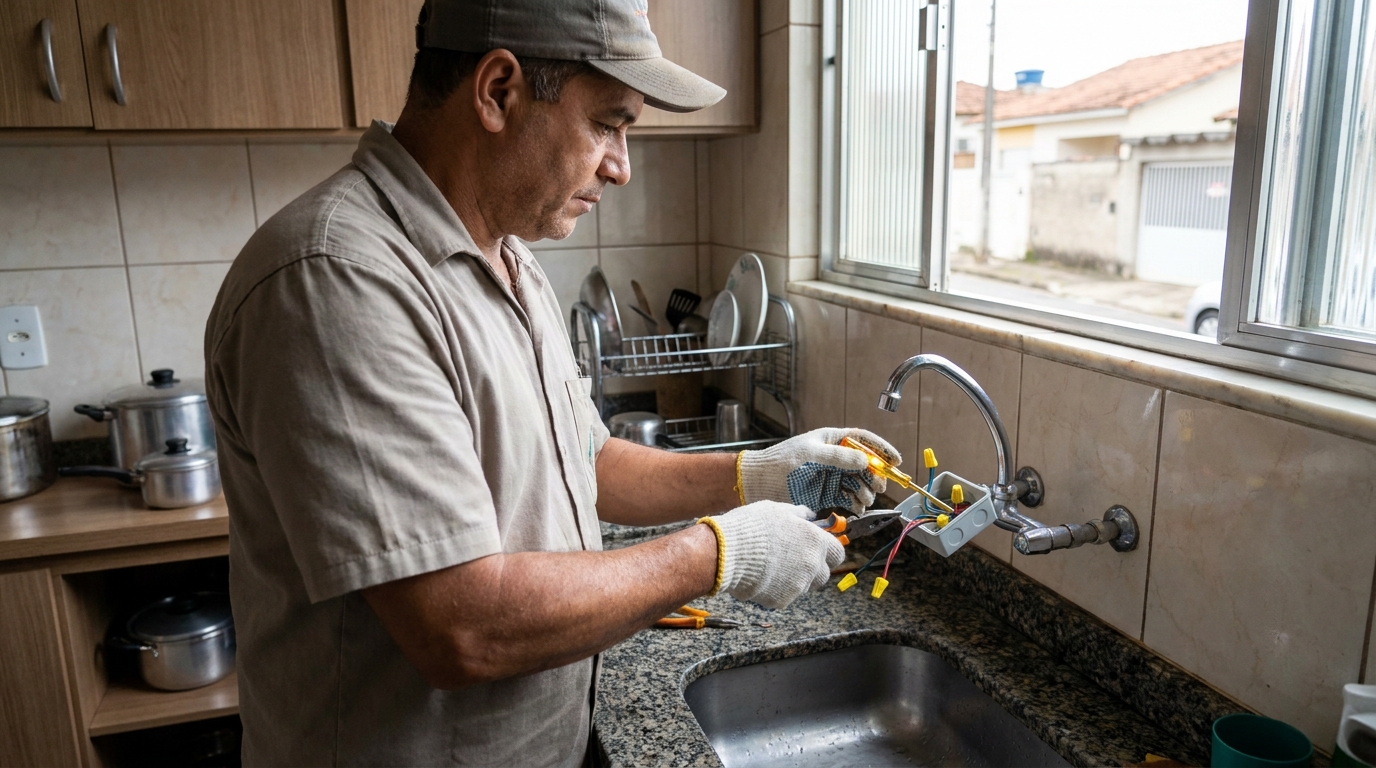 Instalacao de torneira eletrica profissional em Belém‑PA