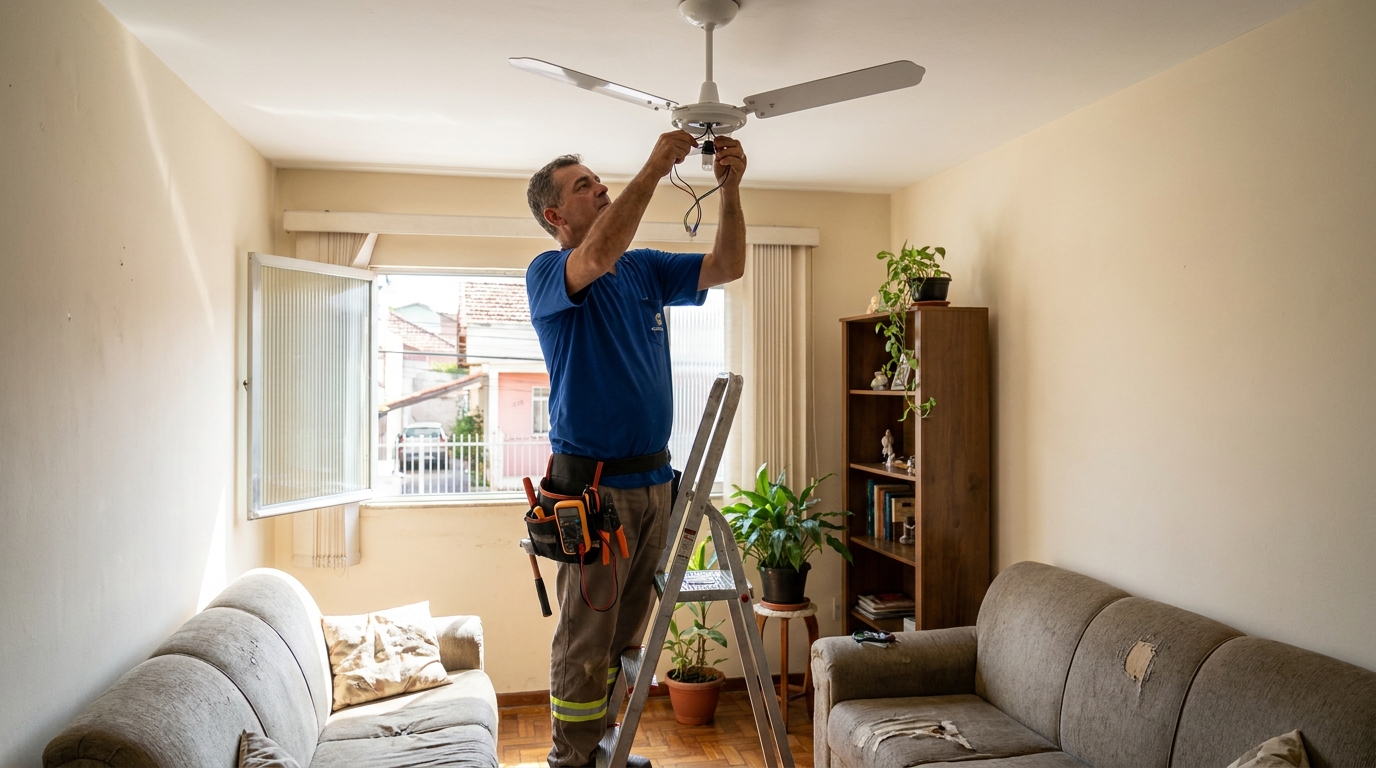 Instalacao de ventilador de teto em Belém‑PA